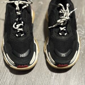 Balenciaga Black and White Women's Sneakers